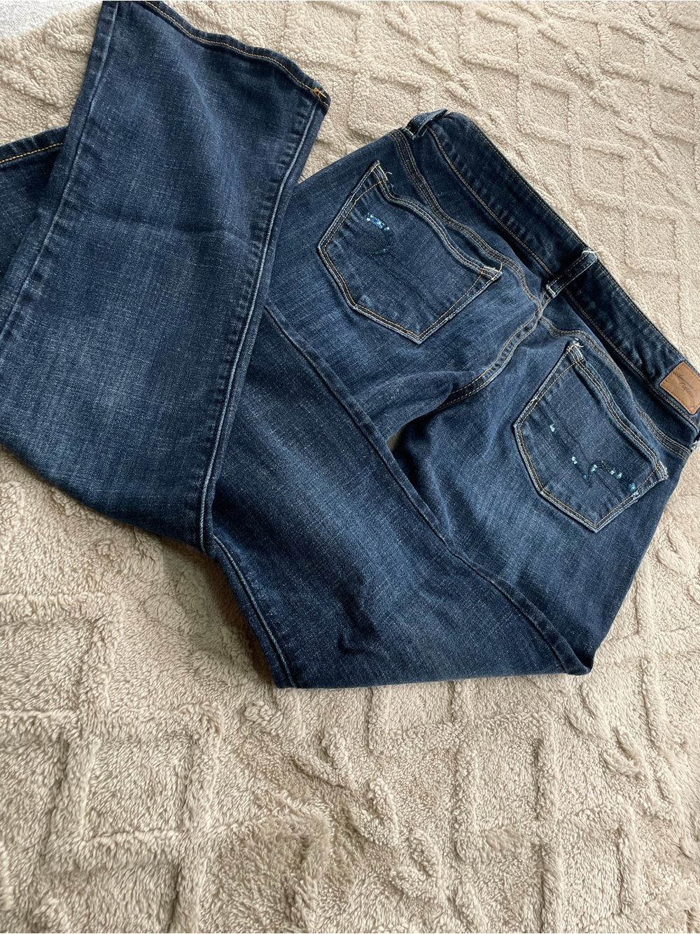 American Eagle Outfitters   Blue Flare Jeans
Size 10 Short Weekender - Picture 9 of 10